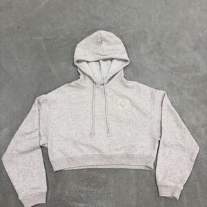 Y2K Victoria's Secret PINK Gray Cropped Hoodie Size Small‎